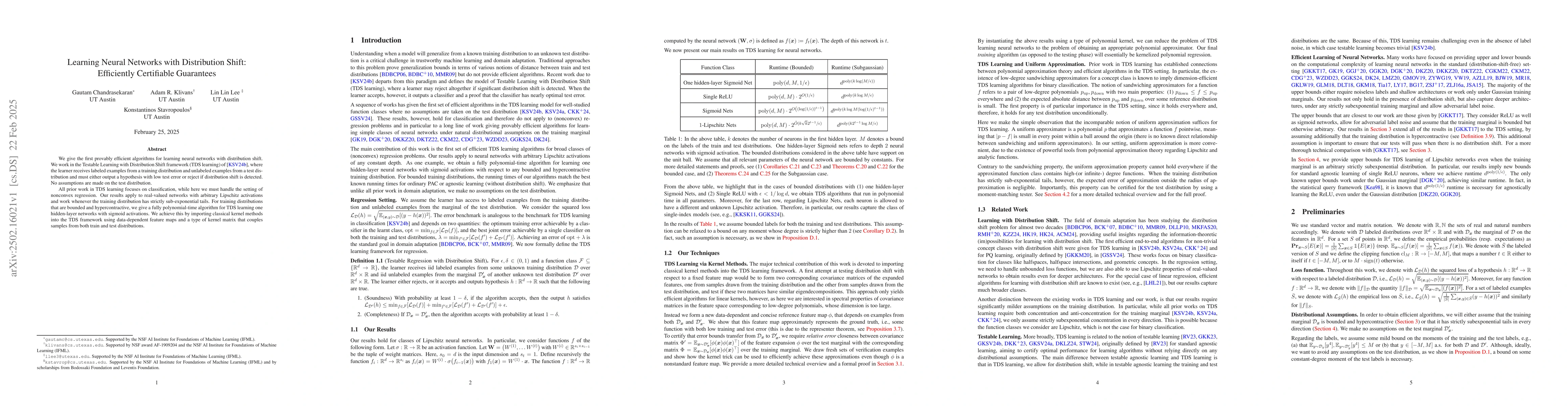Thumbnail for Learning Neural Networks with Distribution Shift: Efficiently
  Certifiable Guarantees