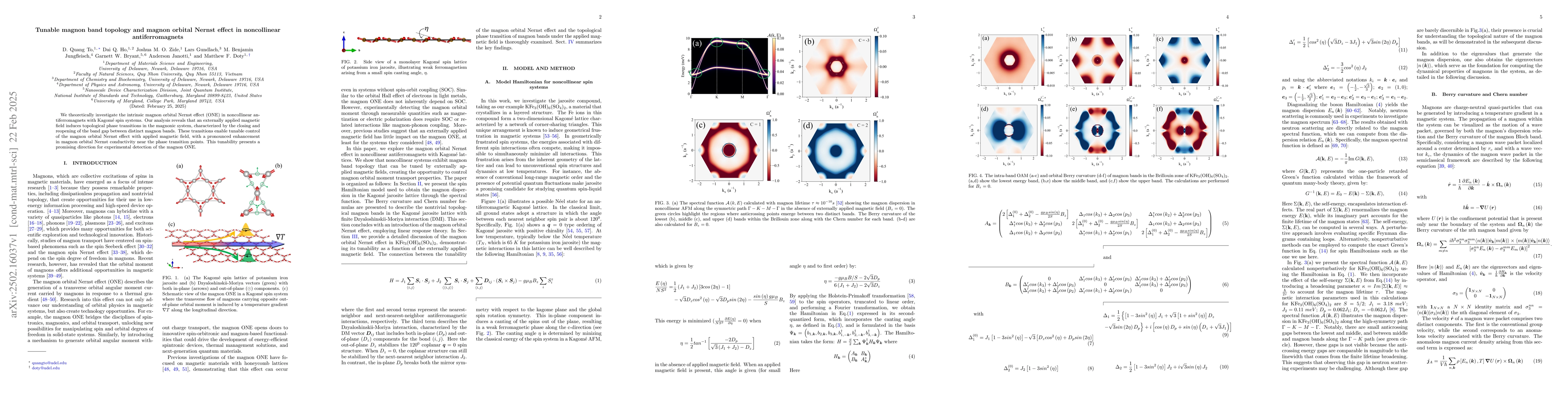 Thumbnail for Tunable magnon band topology and magnon orbital Nernst effect in
  noncollinear antiferromagnets