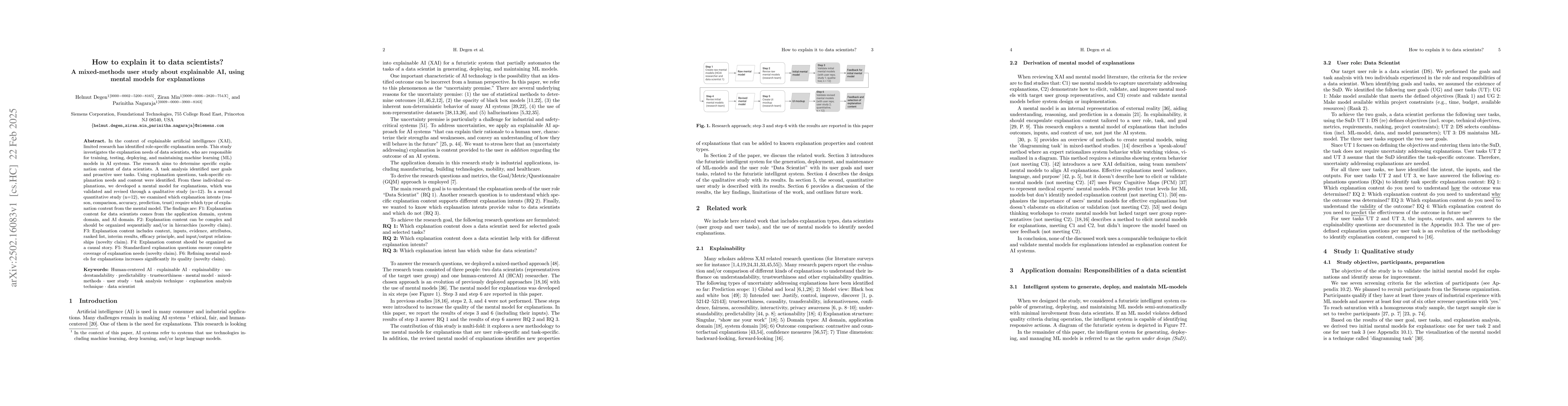 Thumbnail for How to explain it to data scientists? A mixed-methods user study about
  explainable AI, using mental models for explanations