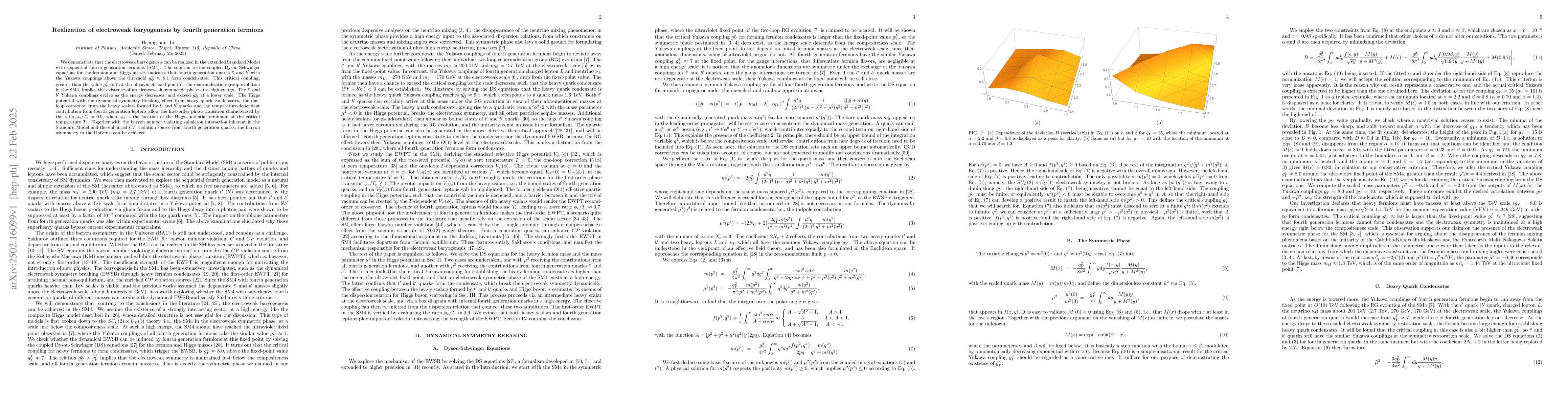 Thumbnail for Realization of electroweak baryogenesis by fourth generation fermions