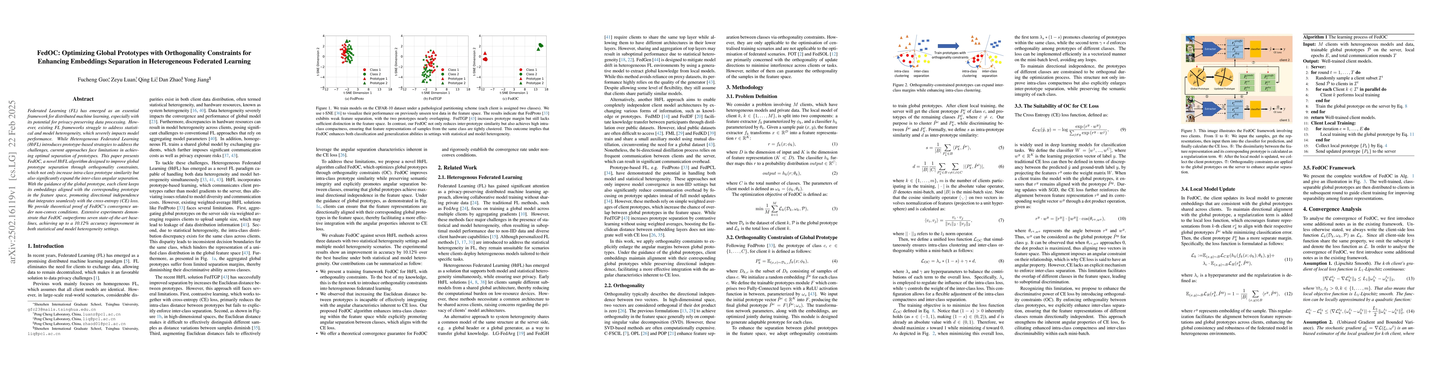 Thumbnail for FedOC: Optimizing Global Prototypes with Orthogonality Constraints for
  Enhancing Embeddings Separation in Heterogeneous Federated Learning