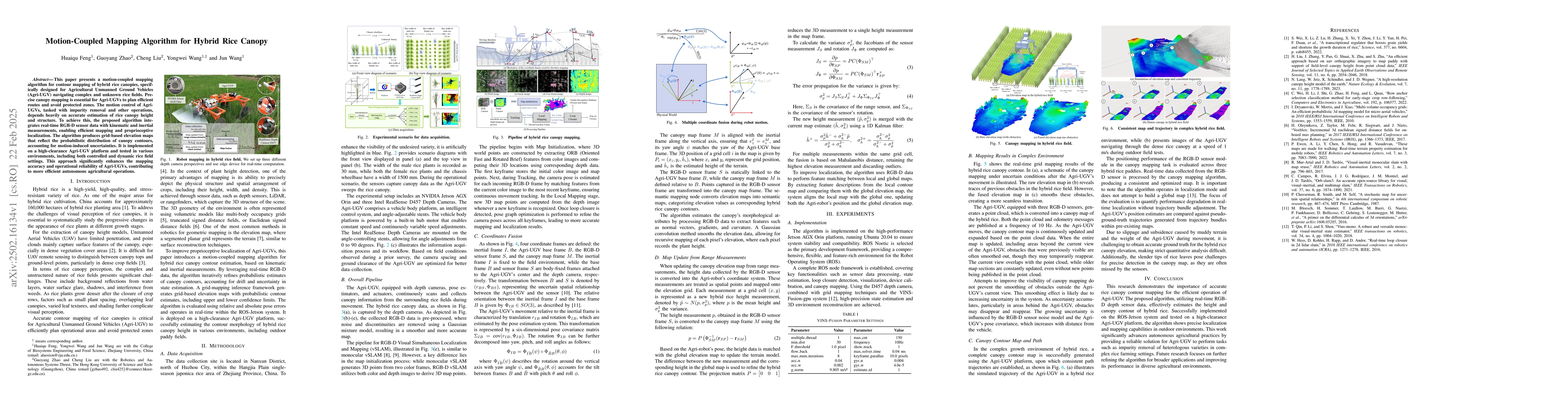 Thumbnail for Motion-Coupled Mapping Algorithm for Hybrid Rice Canopy