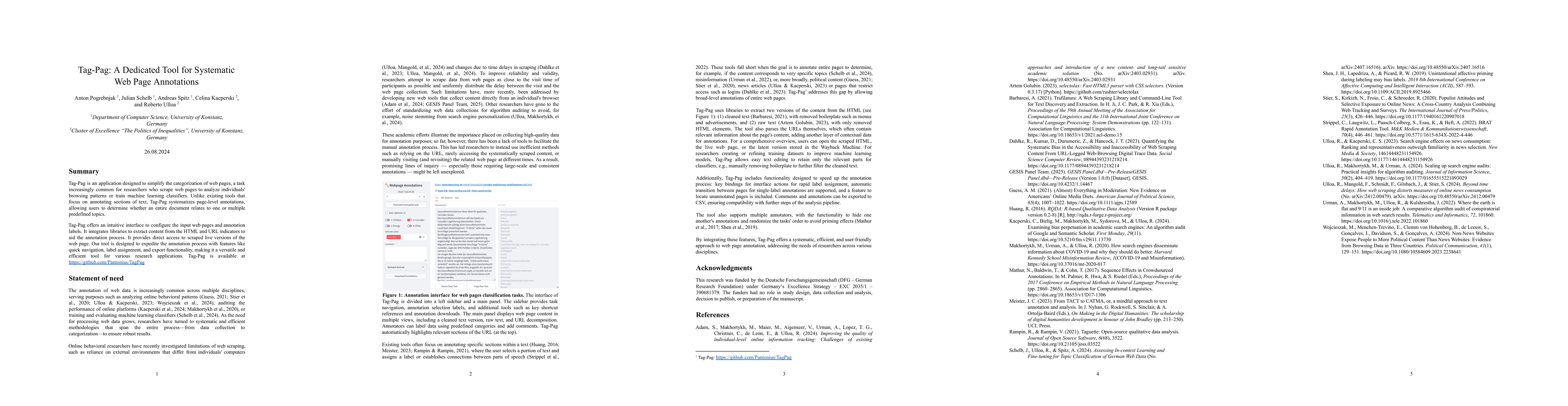 Thumbnail for Tag-Pag: A Dedicated Tool for Systematic Web Page Annotations