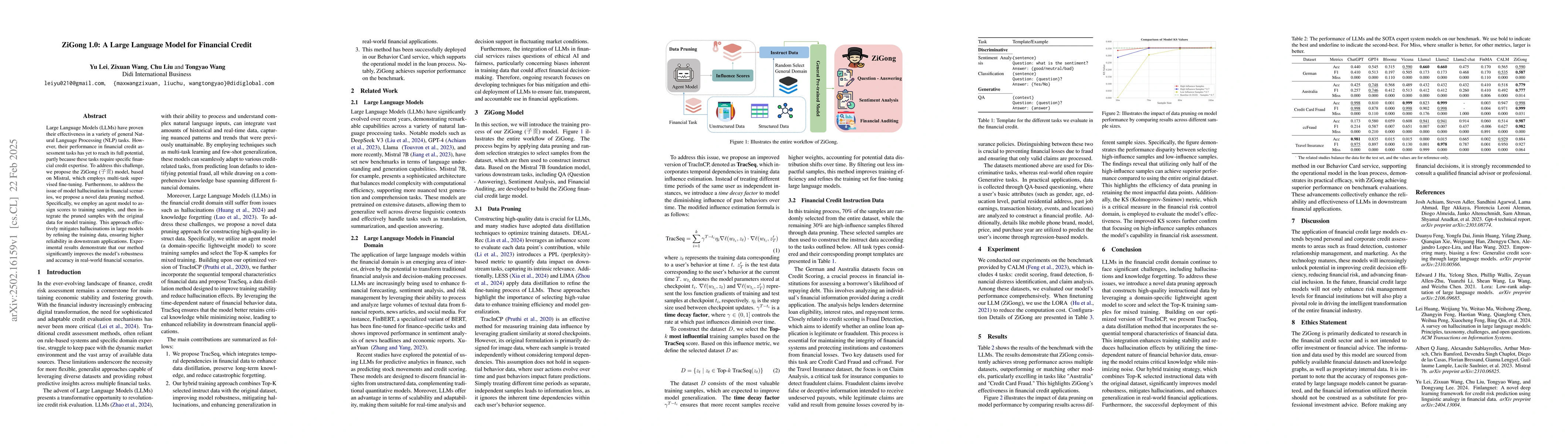Thumbnail for ZiGong 1.0: A Large Language Model for Financial Credit