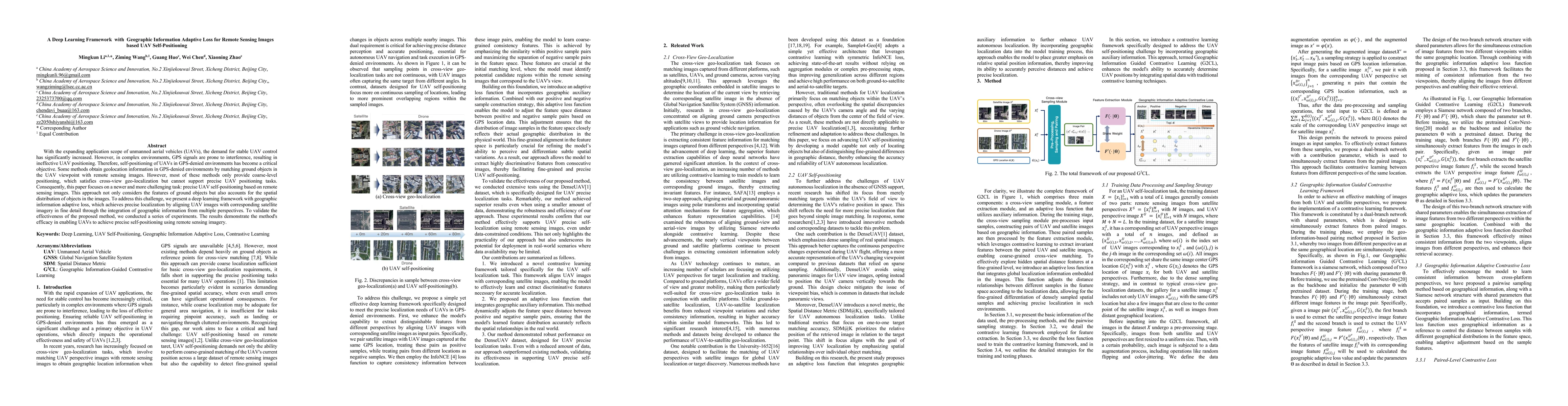Thumbnail for A Deep Learning Framework with Geographic Information Adaptive Loss for
  Remote Sensing Images based UAV Self-Positioning