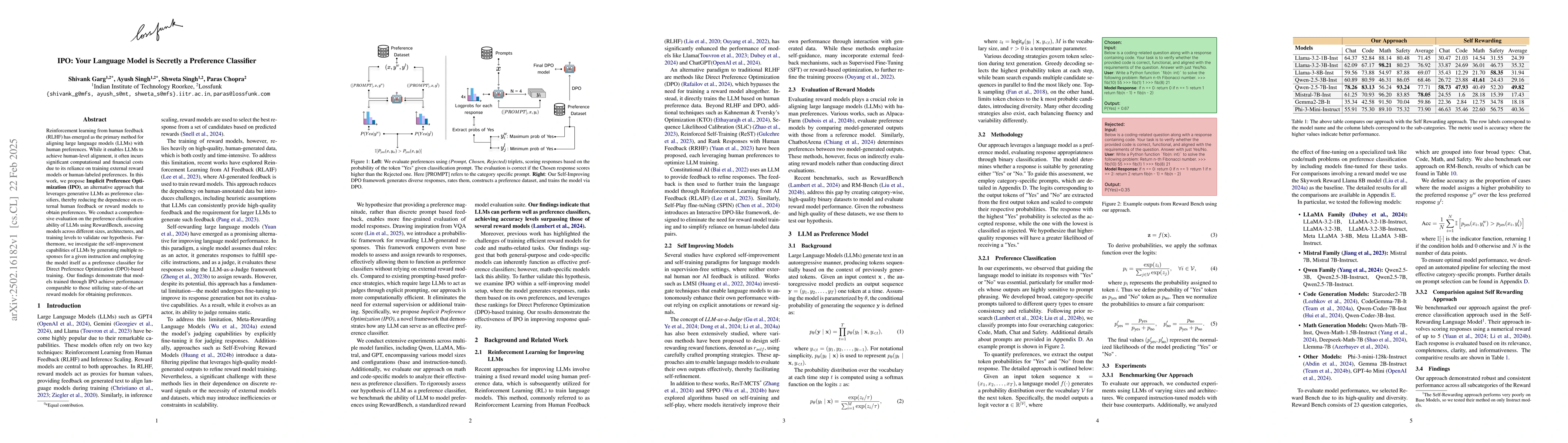 Thumbnail for IPO: Your Language Model is Secretly a Preference Classifier
