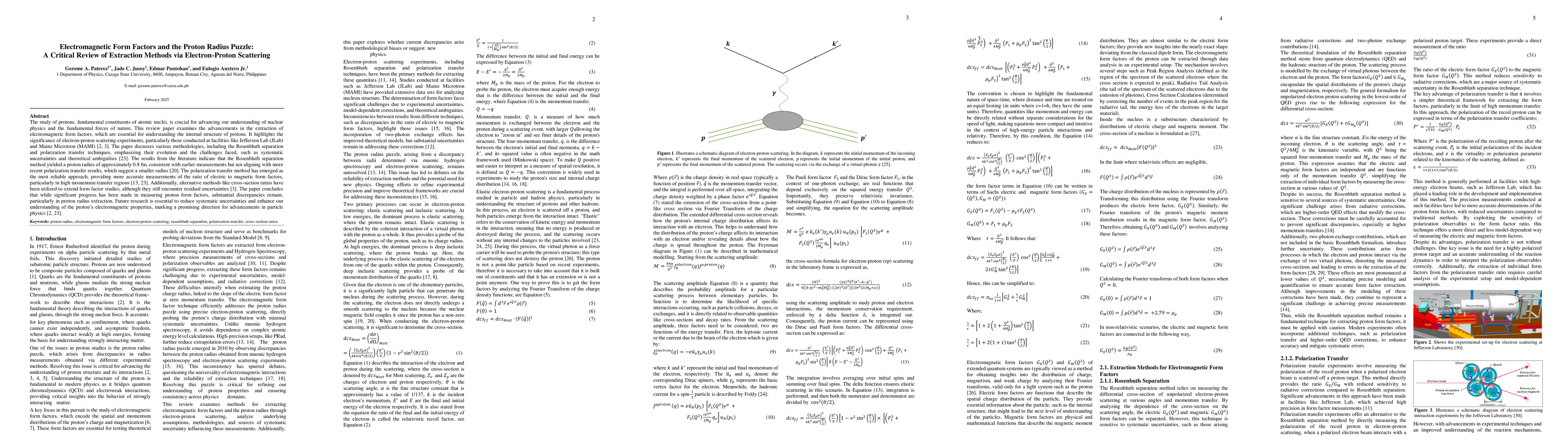 Thumbnail for Electromagnetic Form Factors and the Proton Radius Puzzle: A Critical
  Review of Extraction Methods via Electron-Proton Scattering