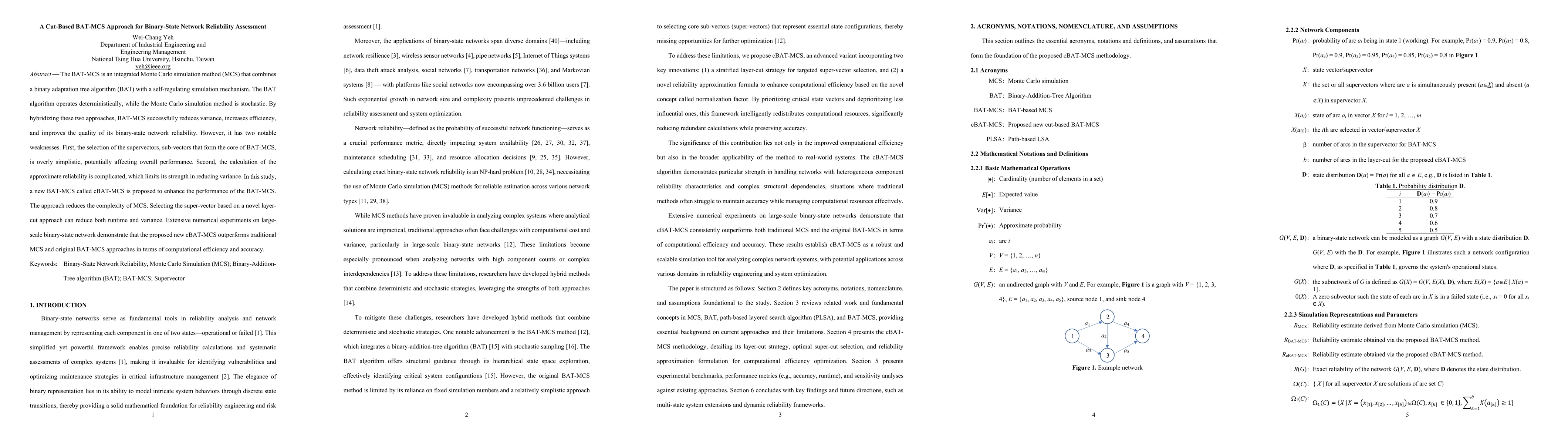 Thumbnail for A Cut-Based BAT-MCS Approach for Binary-State Network Reliability
  Assessment