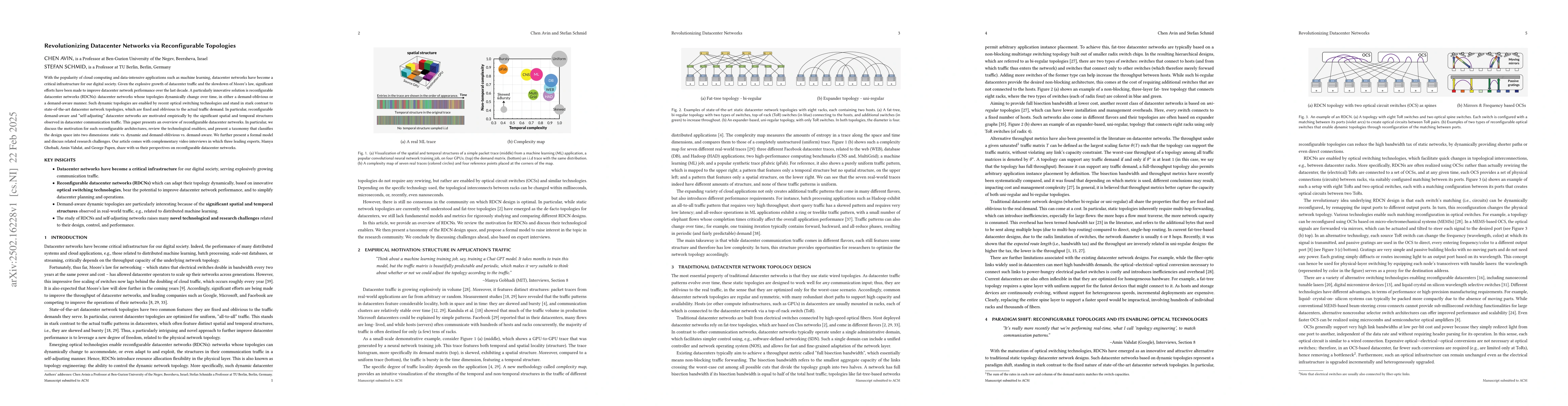 Thumbnail for Revolutionizing Datacenter Networks via Reconfigurable Topologies