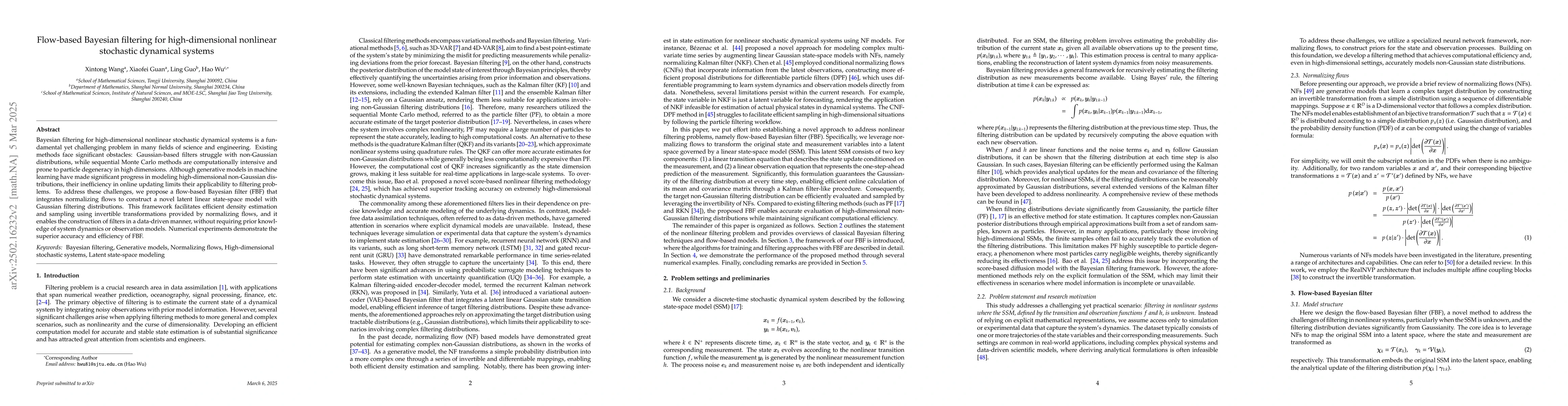 Thumbnail for Flow-based linear embedding for Bayesian filtering of nonlinear
  stochastic dynamical systems
