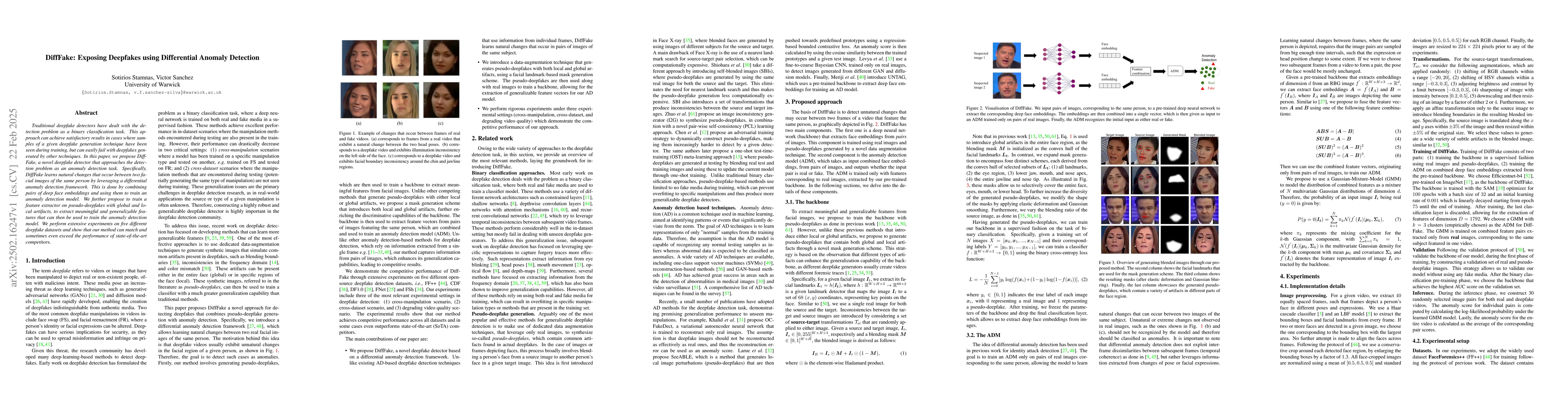 Thumbnail for DiffFake: Exposing Deepfakes using Differential Anomaly Detection