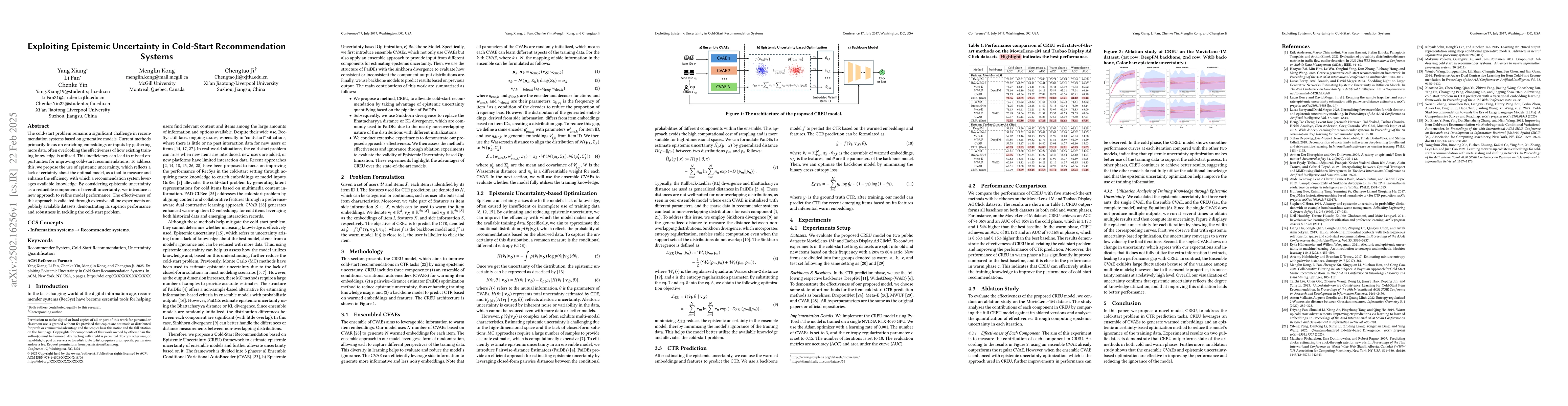 Thumbnail for Exploiting Epistemic Uncertainty in Cold-Start Recommendation Systems