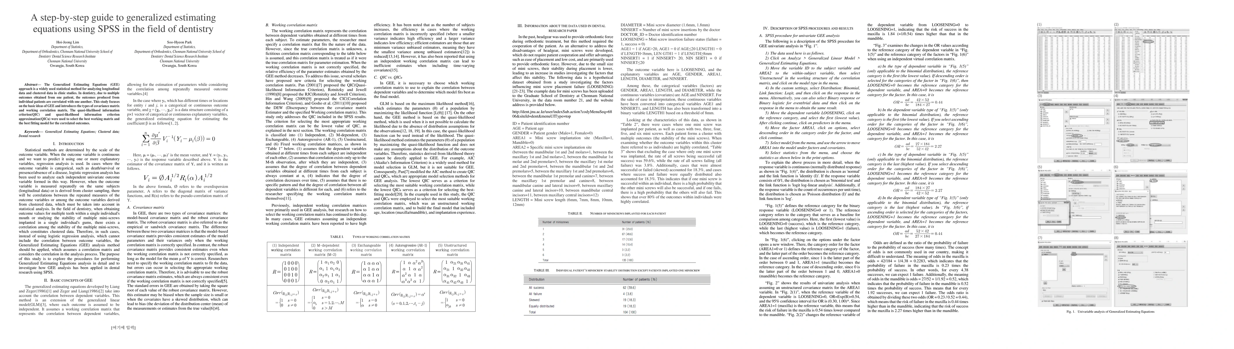 Thumbnail for A step-by-step guide to generalized estimating equations using SPSS in
  the field of dentistry