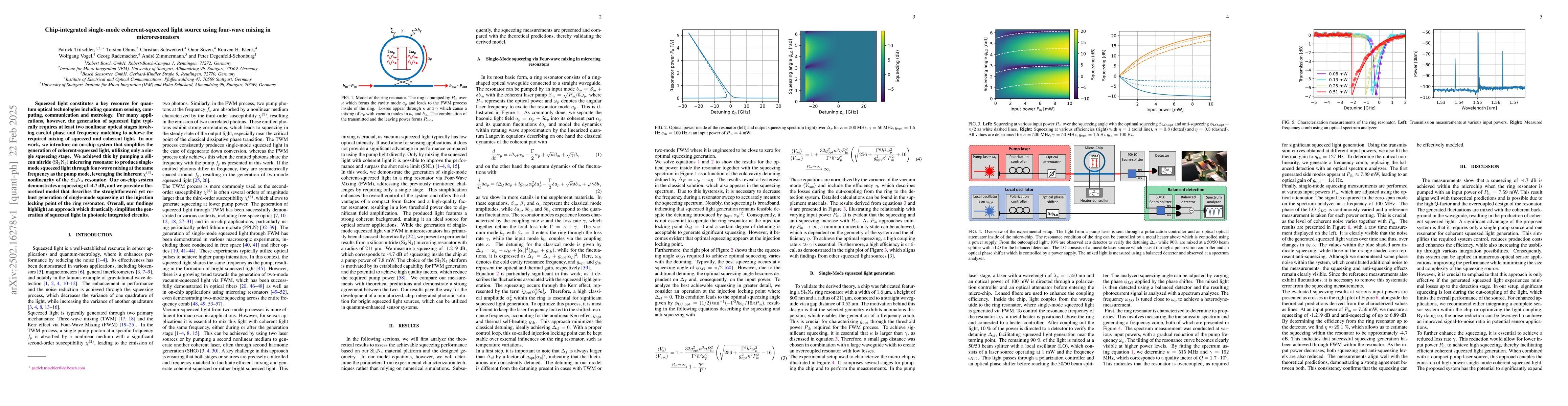 Thumbnail for Chip-integrated single-mode coherent-squeezed light source using
  four-wave mixing in microresonators