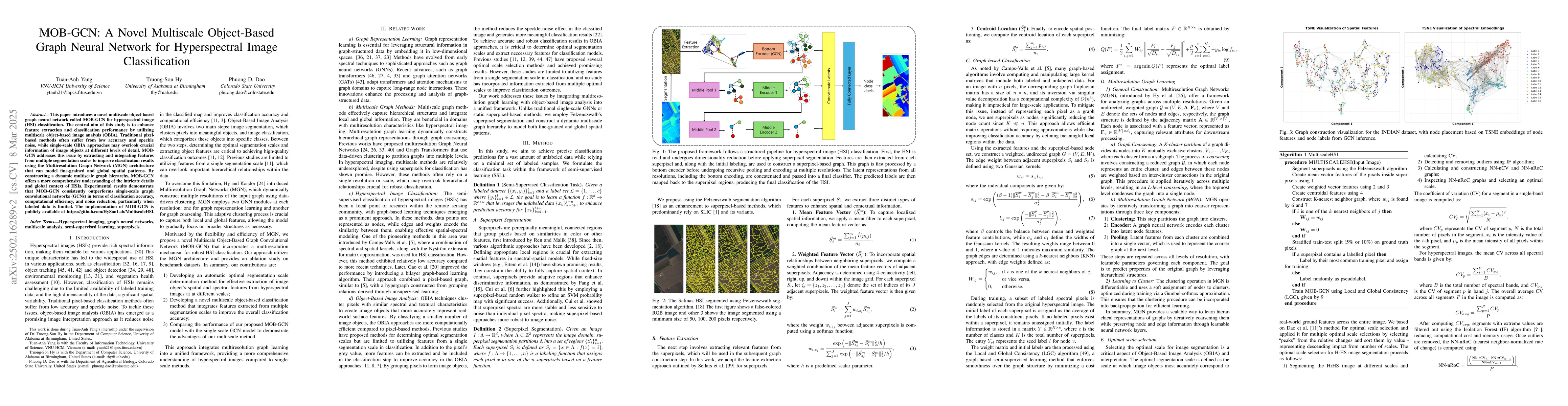Thumbnail for MOB-GCN: A Novel Multiscale Object-Based Graph Neural Network for
  Hyperspectral Image Classification