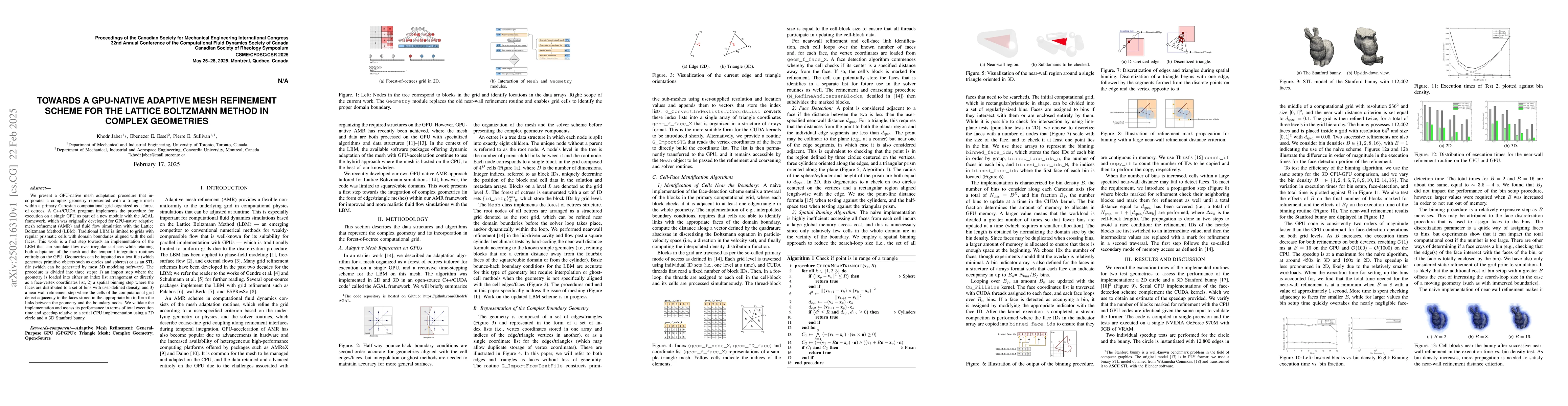 Thumbnail for Towards a GPU-Native Adaptive Mesh Refinement Scheme for the Lattice
  Boltzmann Method in Complex Geometries