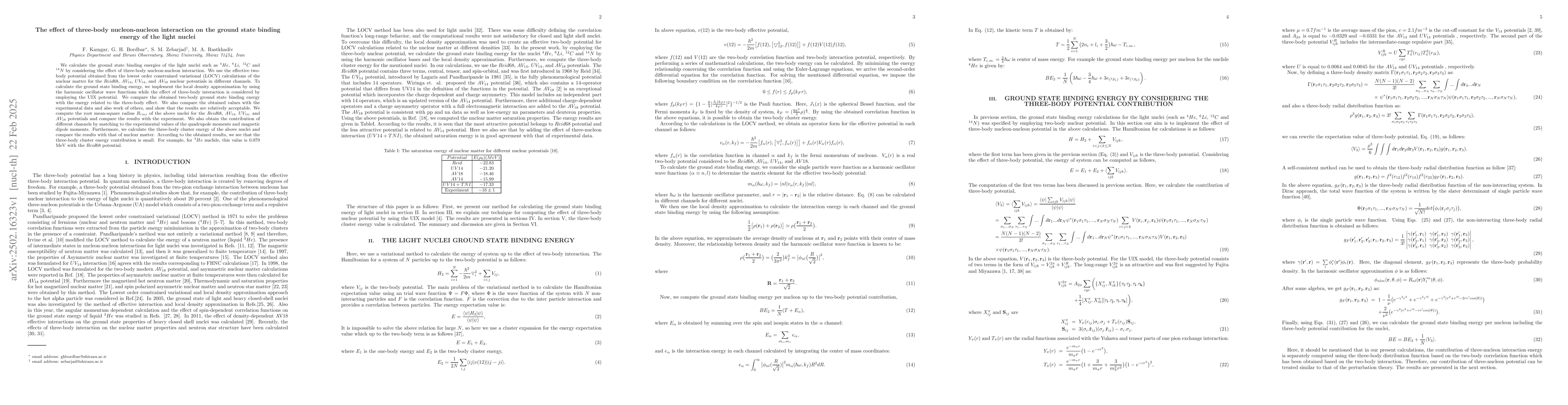 Thumbnail for The effect of three-body nucleon-nucleon interaction on the ground state
  binding energy of the light nuclei