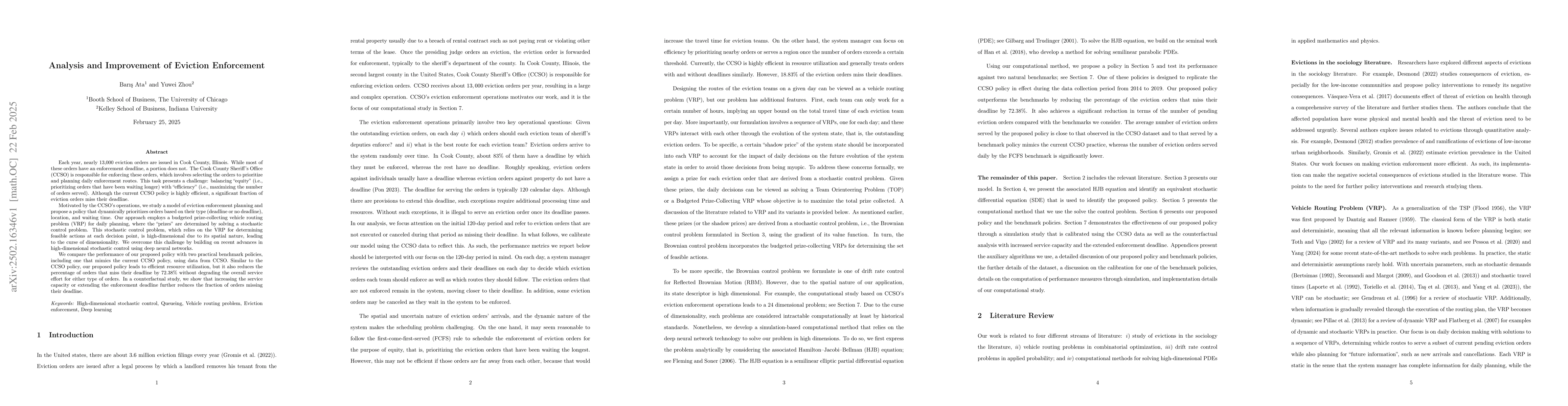 Thumbnail for Analysis and Improvement of Eviction Enforcement
