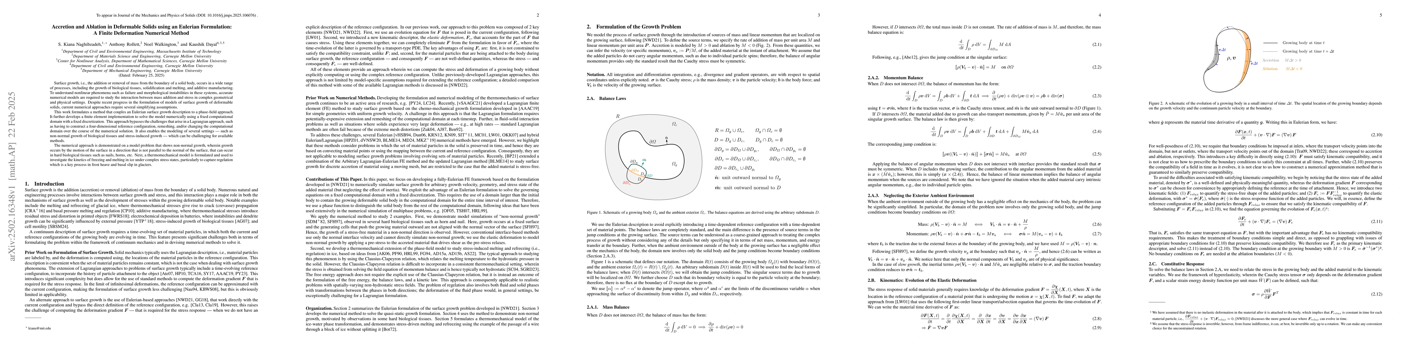 Thumbnail for Accretion and Ablation in Deformable Solids using an Eulerian
  Formulation: A Finite Deformation Numerical Method