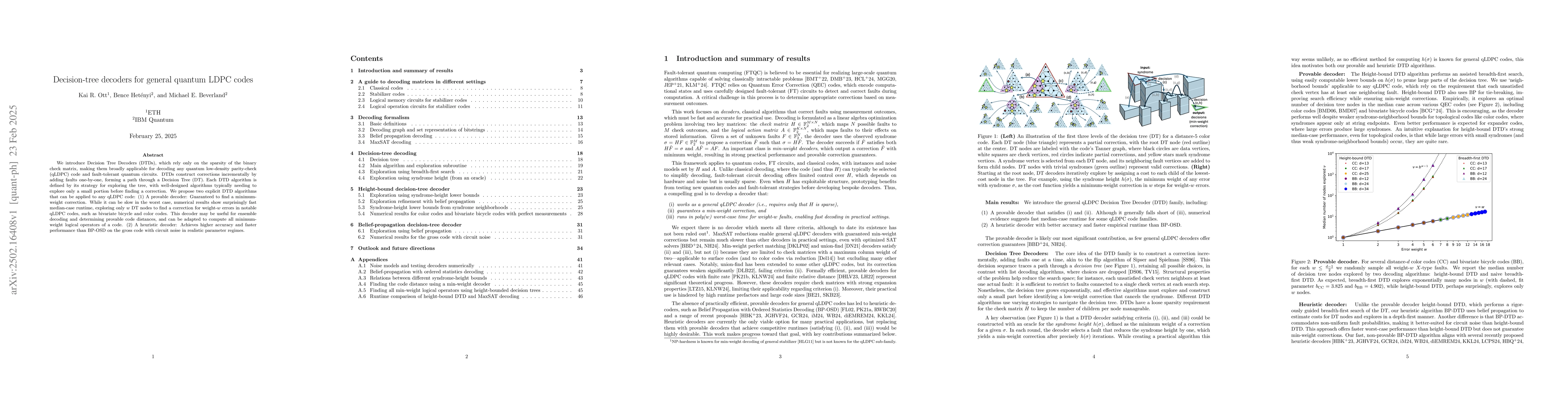 Thumbnail for Decision-tree decoders for general quantum LDPC codes