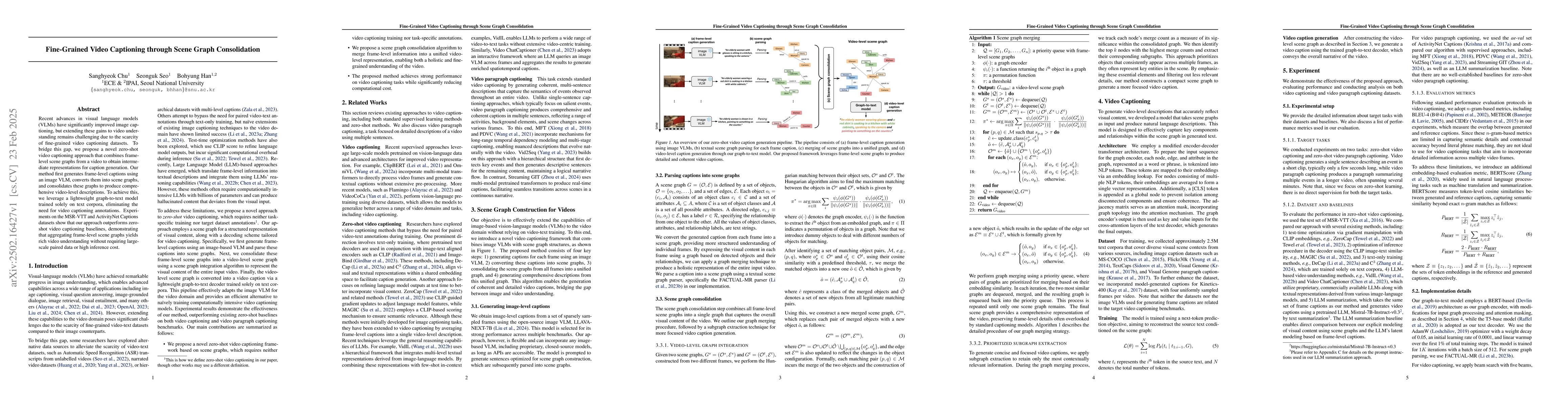 Thumbnail for Fine-Grained Video Captioning through Scene Graph Consolidation