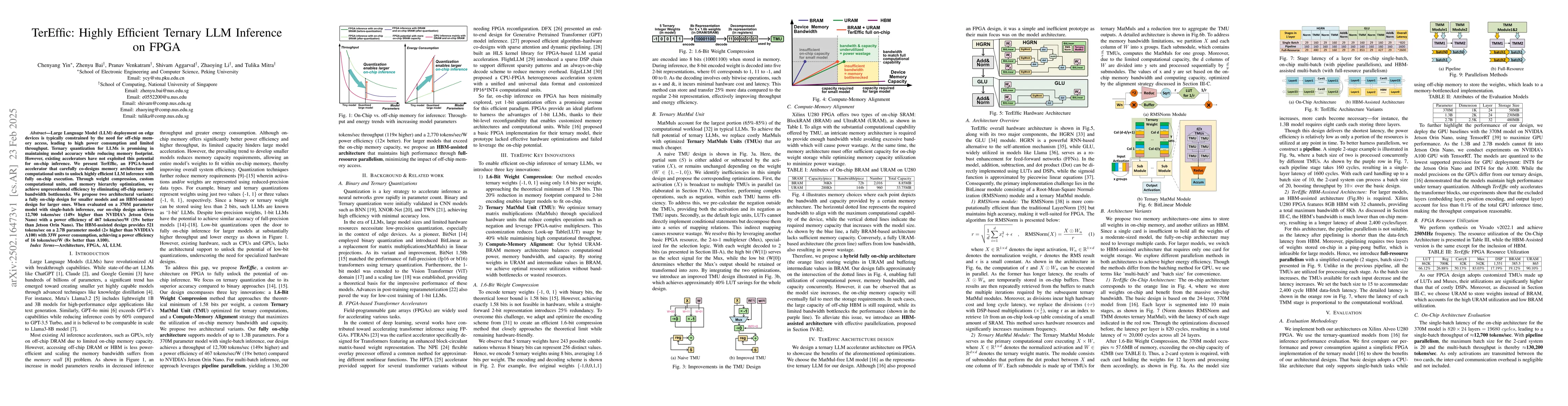 Thumbnail for TerEffic: Highly Efficient Ternary LLM Inference on FPGA