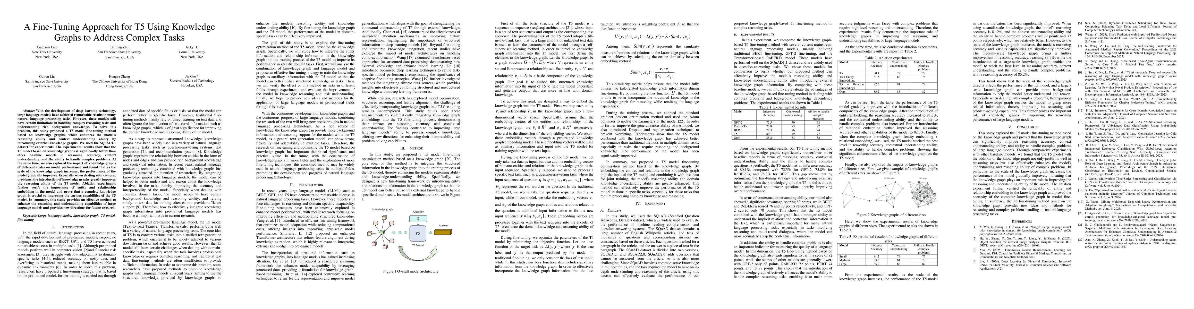 Thumbnail for A Fine-Tuning Approach for T5 Using Knowledge Graphs to Address Complex
  Tasks