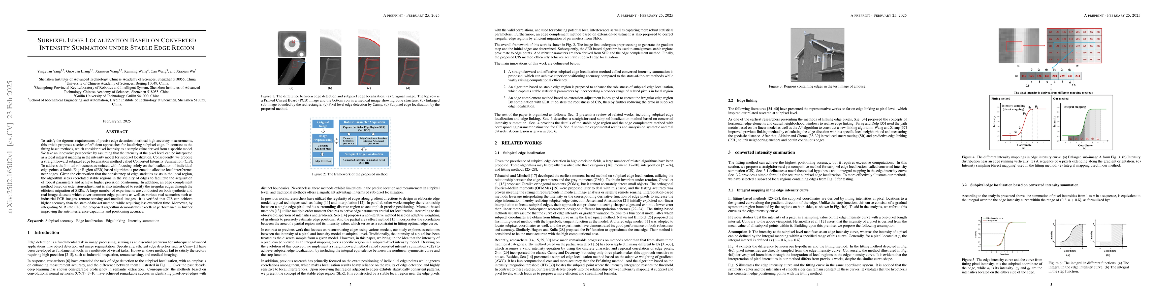 Thumbnail for Subpixel Edge Localization Based on Converted Intensity Summation under
  Stable Edge Region