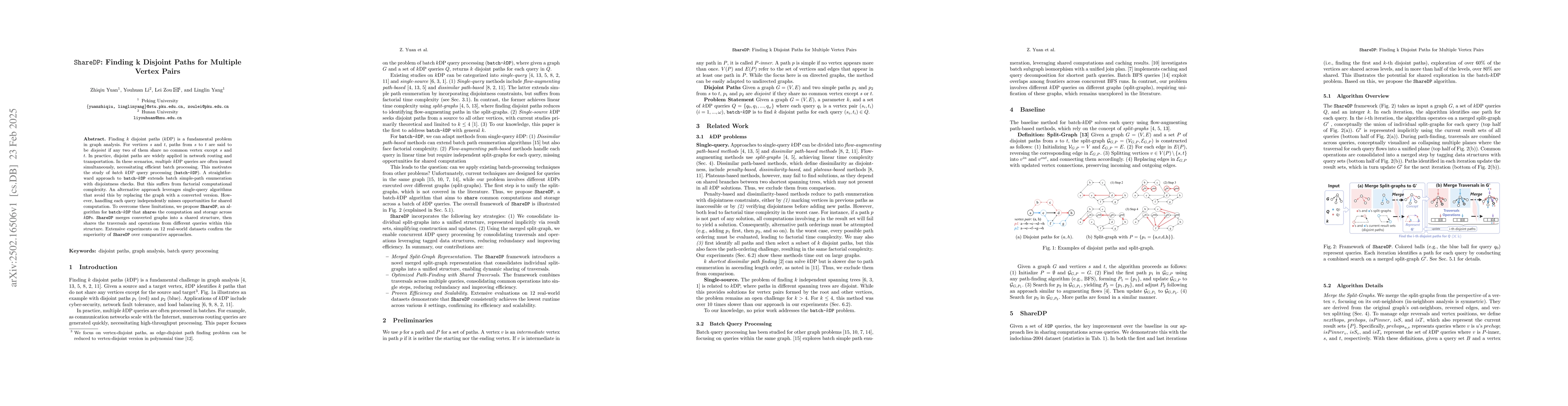 Thumbnail for ShareDP: Finding k Disjoint Paths for Multiple Vertex Pairs
