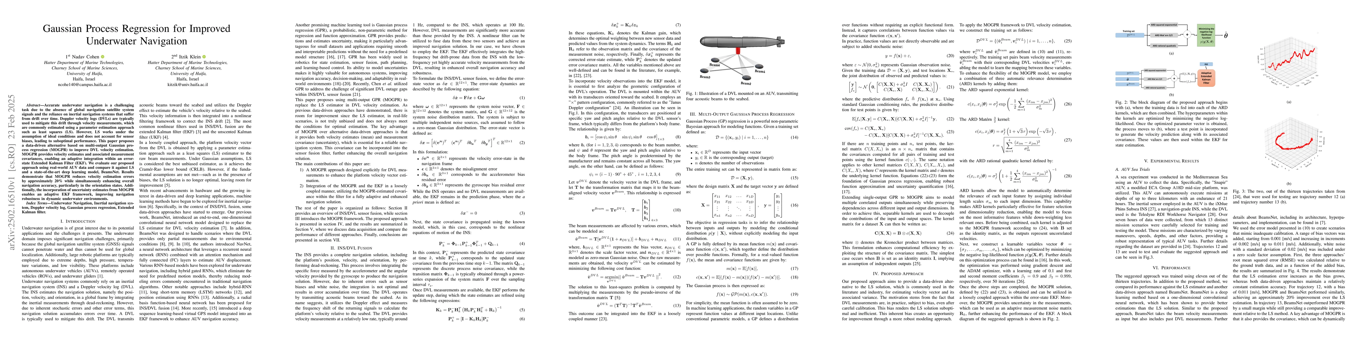 Thumbnail for Gaussian Process Regression for Improved Underwater Navigation