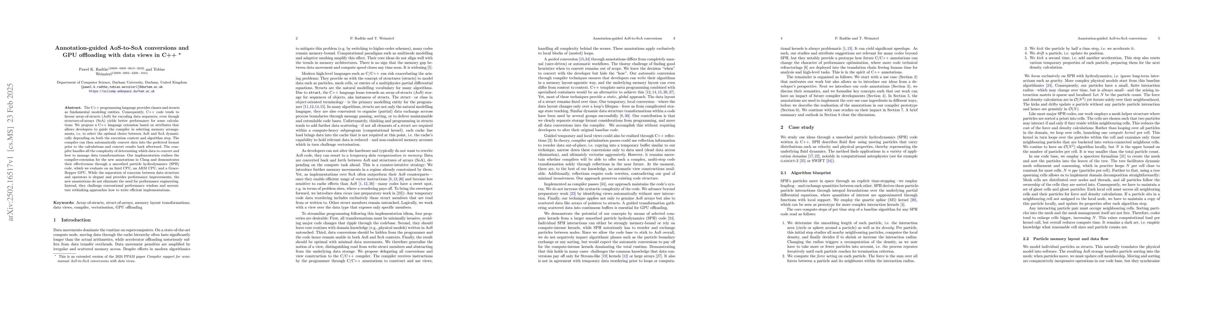 Thumbnail for Annotation-guided AoS-to-SoA conversions and GPU offloading with data
  views in C++