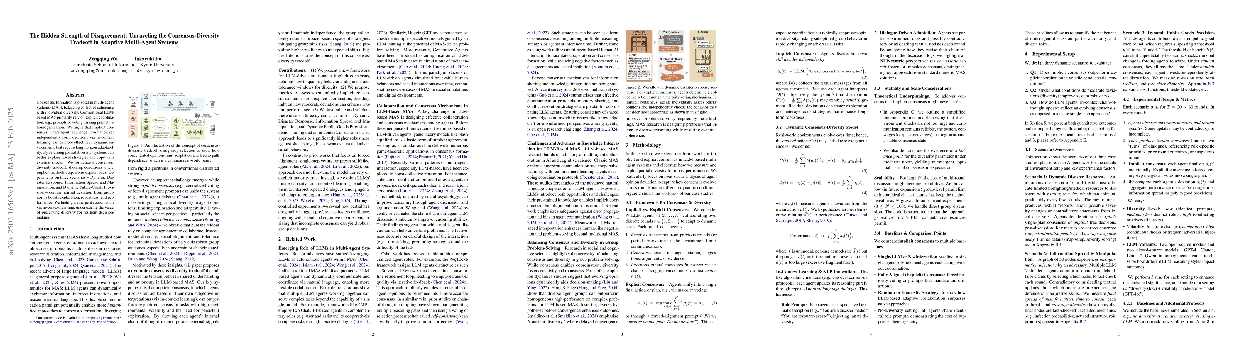 Thumbnail for The Hidden Strength of Disagreement: Unraveling the Consensus-Diversity
  Tradeoff in Adaptive Multi-Agent Systems