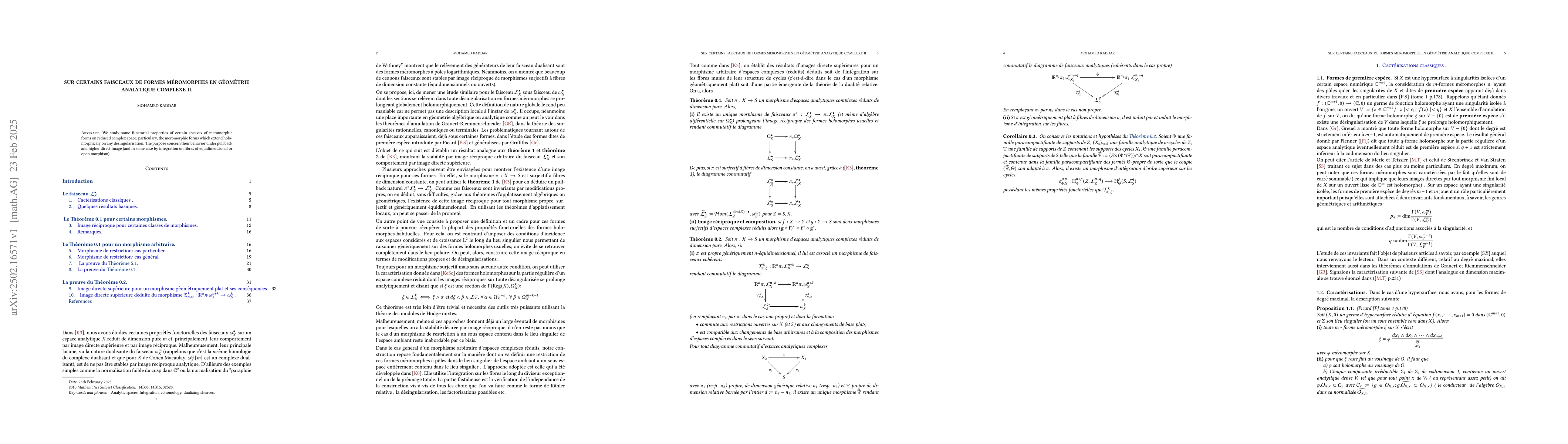 Thumbnail for Sur certains faisceaux de formes mĂŠromorphes en gĂŠomĂŠtrie
  analytique complexe II
