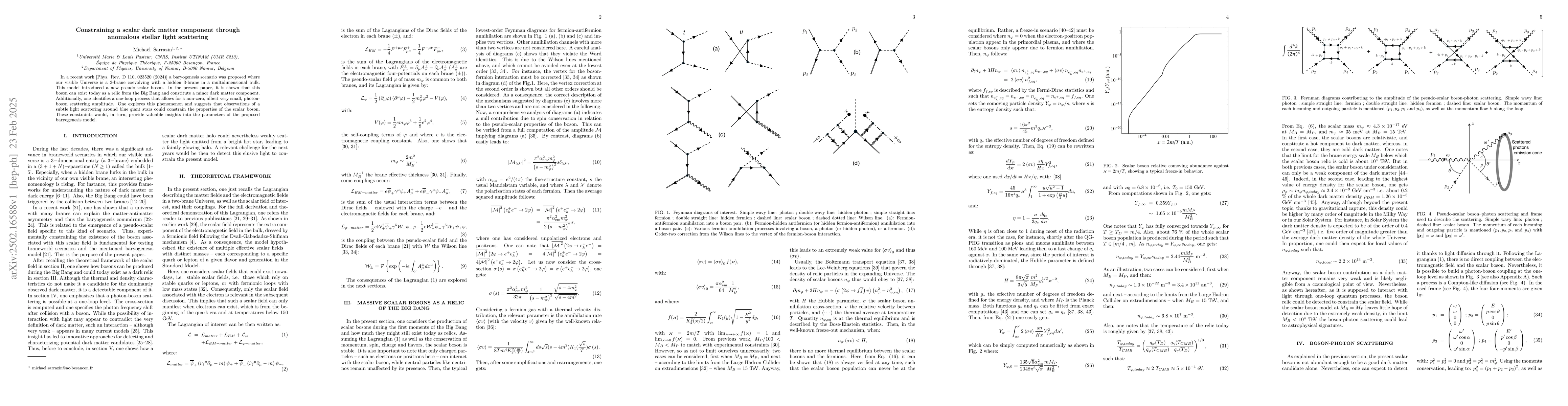 Thumbnail for Constraining a scalar dark matter component through anomalous stellar
  light scattering