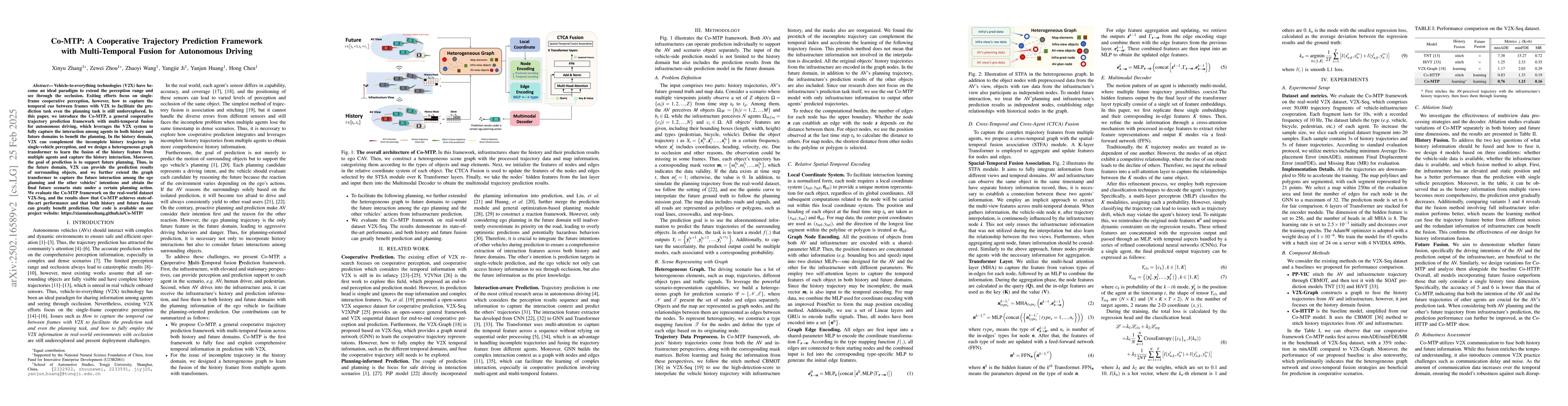 Thumbnail for Co-MTP: A Cooperative Trajectory Prediction Framework with
  Multi-Temporal Fusion for Autonomous Driving
