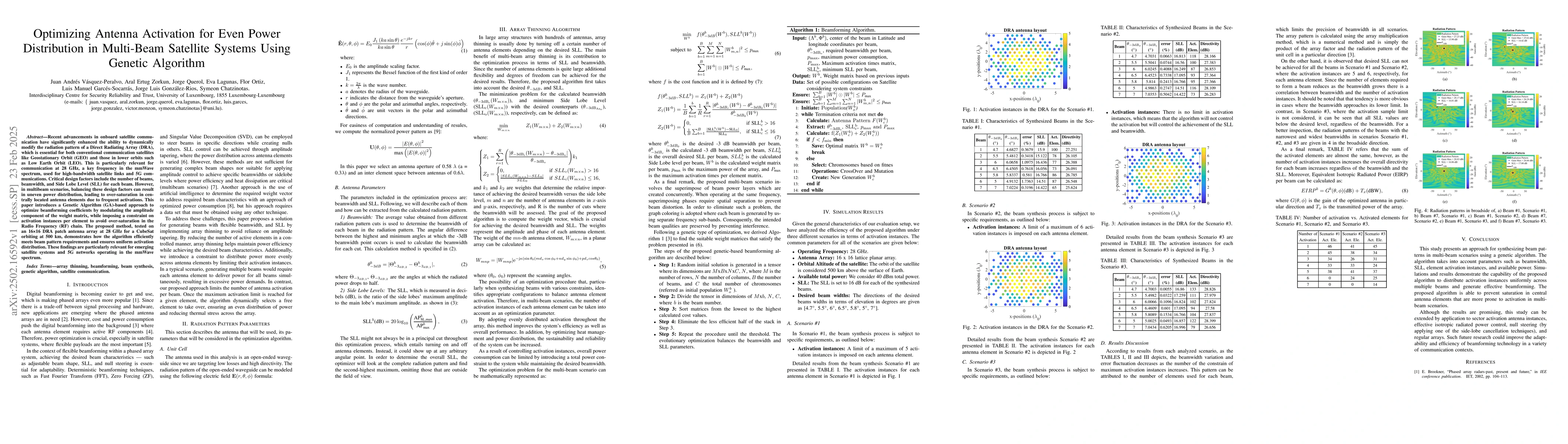 Thumbnail for Optimizing Antenna Activation for Even Power Distribution in Multi-Beam
  Satellite Systems Using Genetic Algorithm