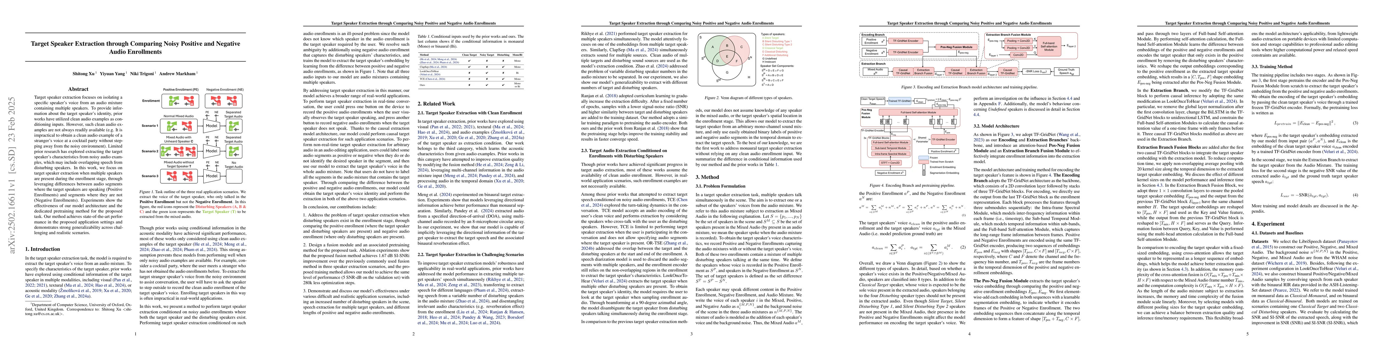 Thumbnail for Target Speaker Extraction through Comparing Noisy Positive and Negative
  Audio Enrollments