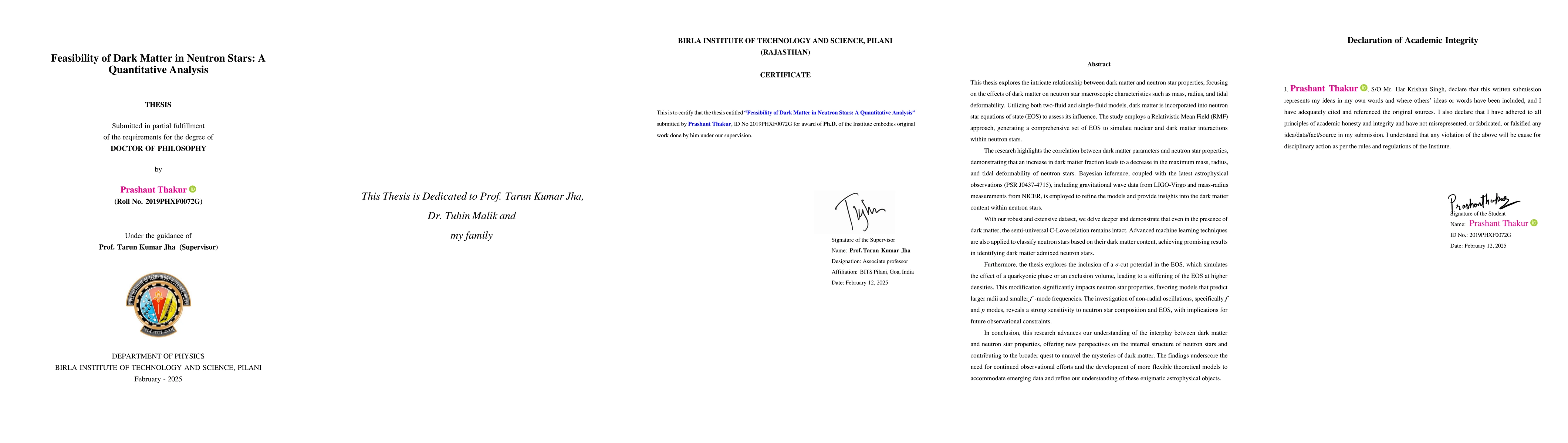 Thumbnail for Feasibility of Dark Matter in Neutron Stars: A Quantitative Analysis
