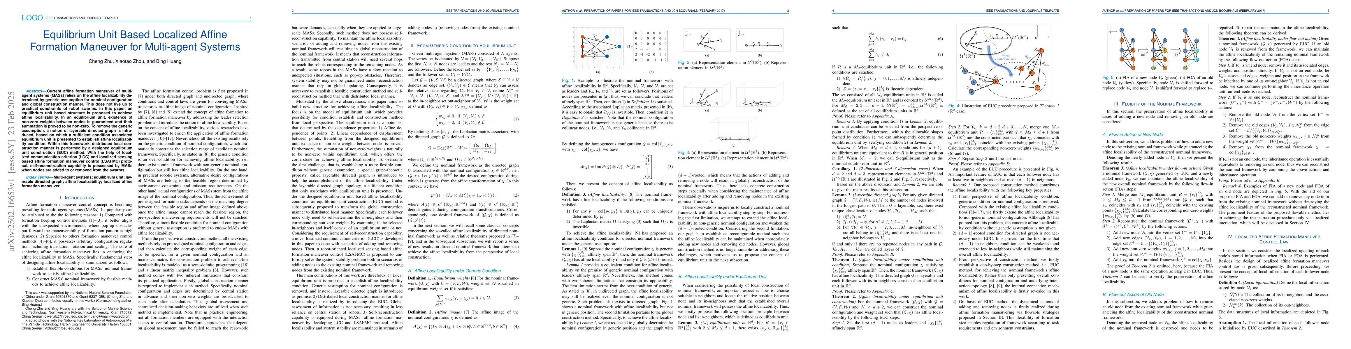 Thumbnail for Equilibrium Unit Based Localized Affine Formation Maneuver for
  Multi-agent Systems