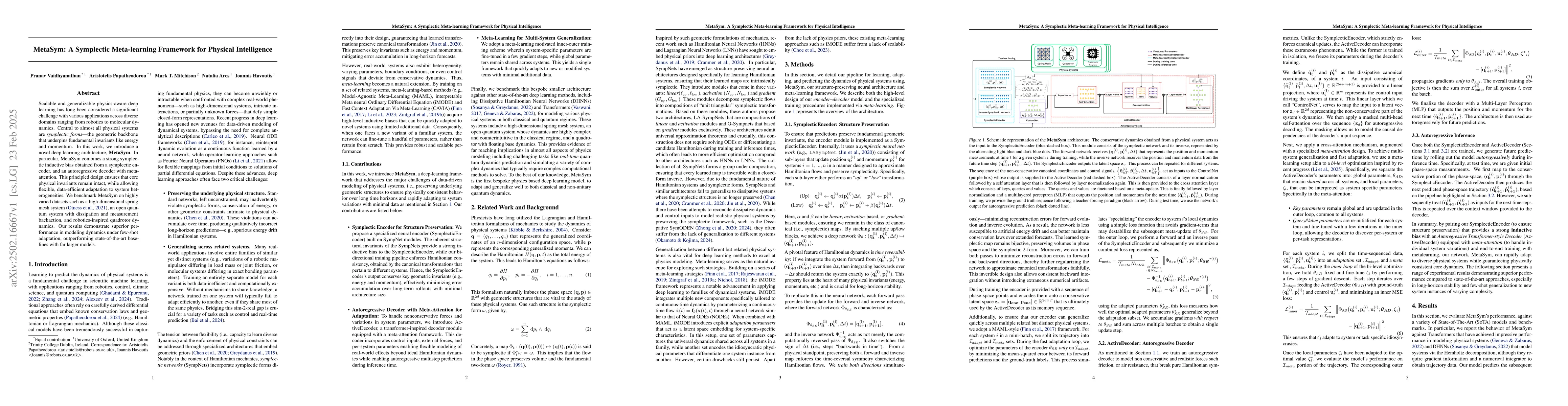 Thumbnail for MetaSym: A Symplectic Meta-learning Framework for Physical Intelligence