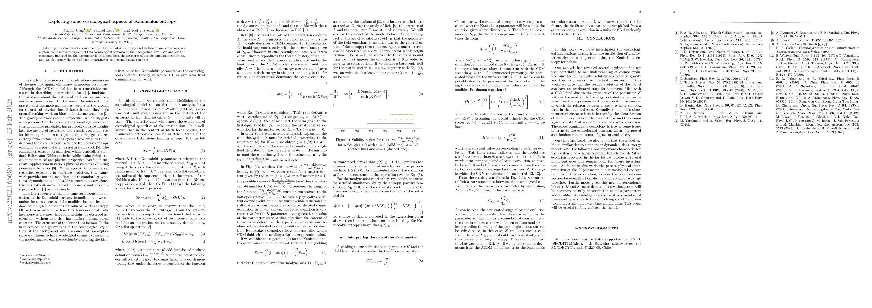 Thumbnail for Exploring some cosmological aspects of Kaniadakis entropy