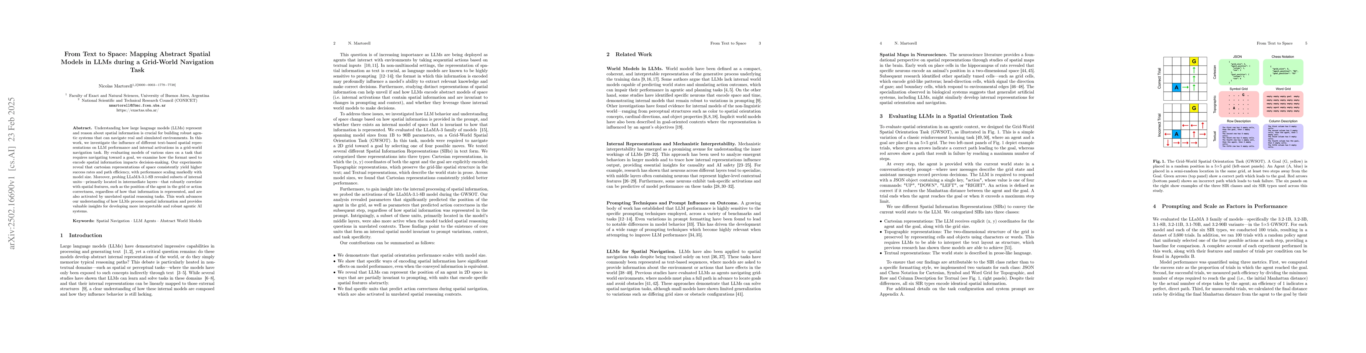 Thumbnail for From Text to Space: Mapping Abstract Spatial Models in LLMs during a
  Grid-World Navigation Task