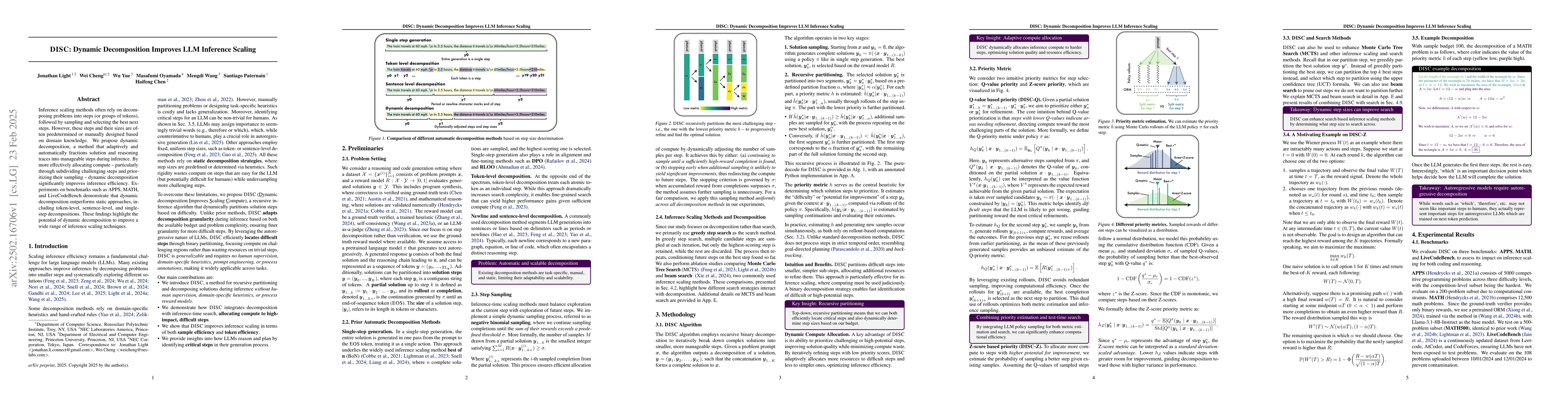 Thumbnail for DISC: Dynamic Decomposition Improves LLM Inference Scaling