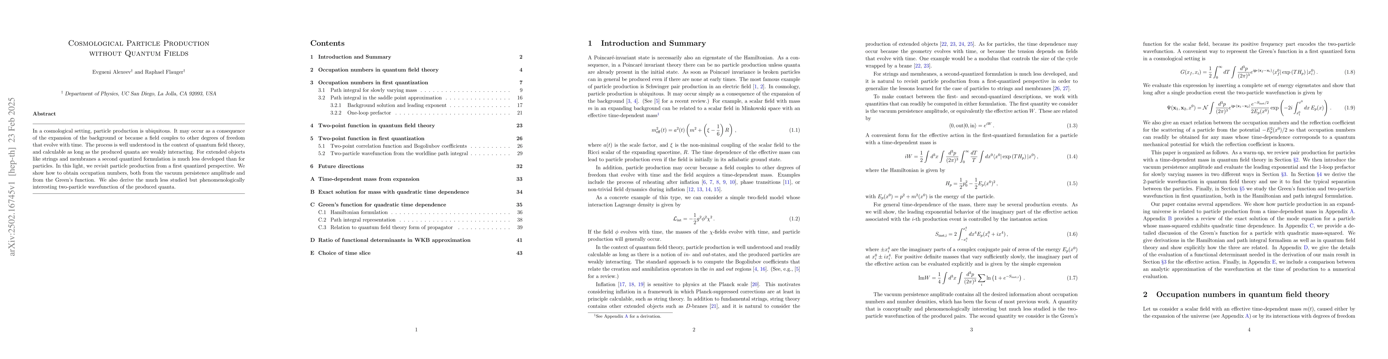 Thumbnail for Cosmological Particle Production without Quantum Fields