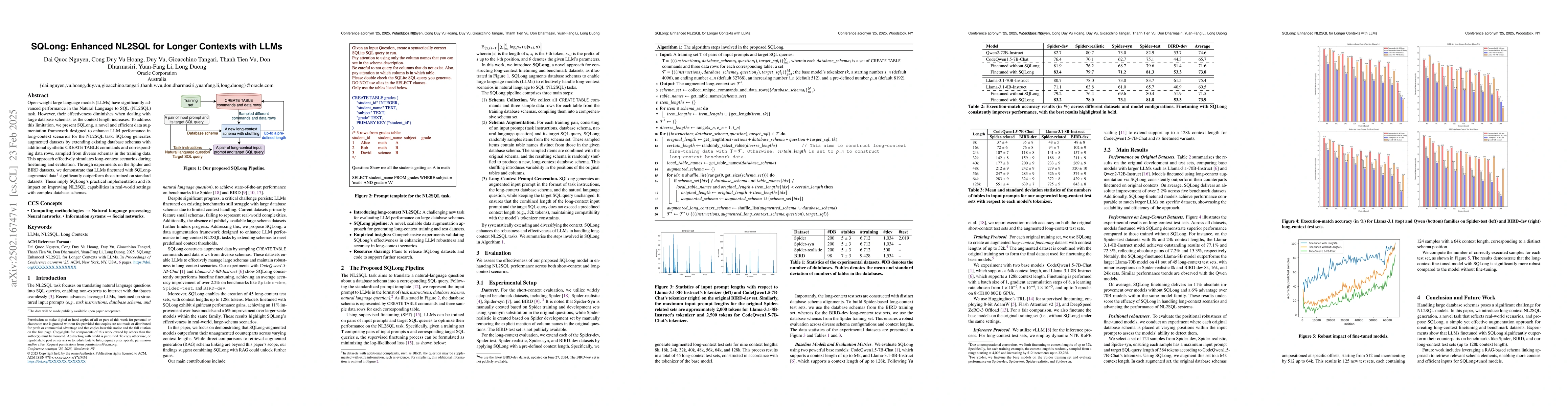 Thumbnail for SQLong: Enhanced NL2SQL for Longer Contexts with LLMs
