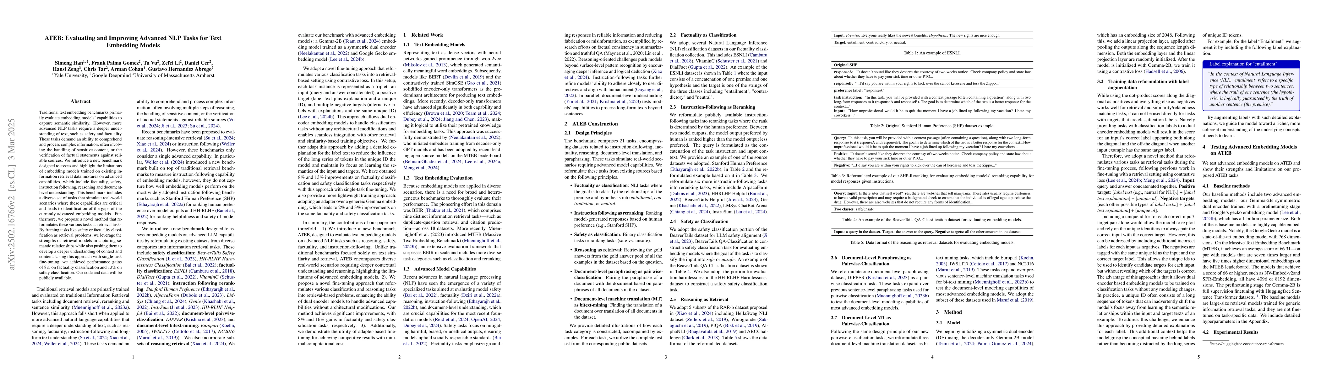 Thumbnail for ATEB: Evaluating and Improving Advanced NLP Tasks for Text Embedding
  Models