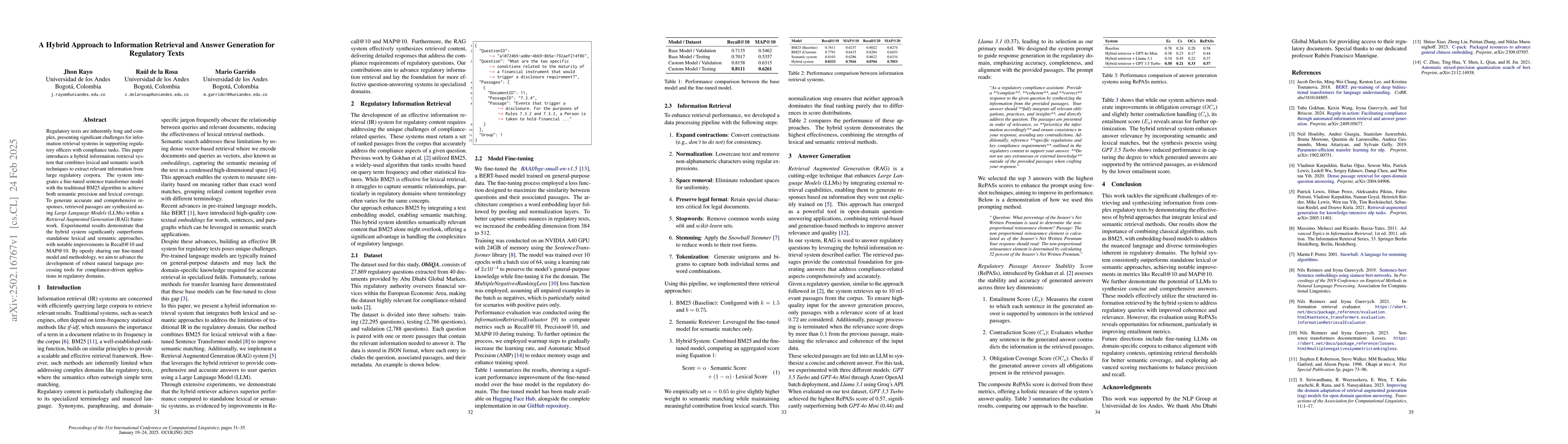 Thumbnail for A Hybrid Approach to Information Retrieval and Answer Generation for
  Regulatory Texts