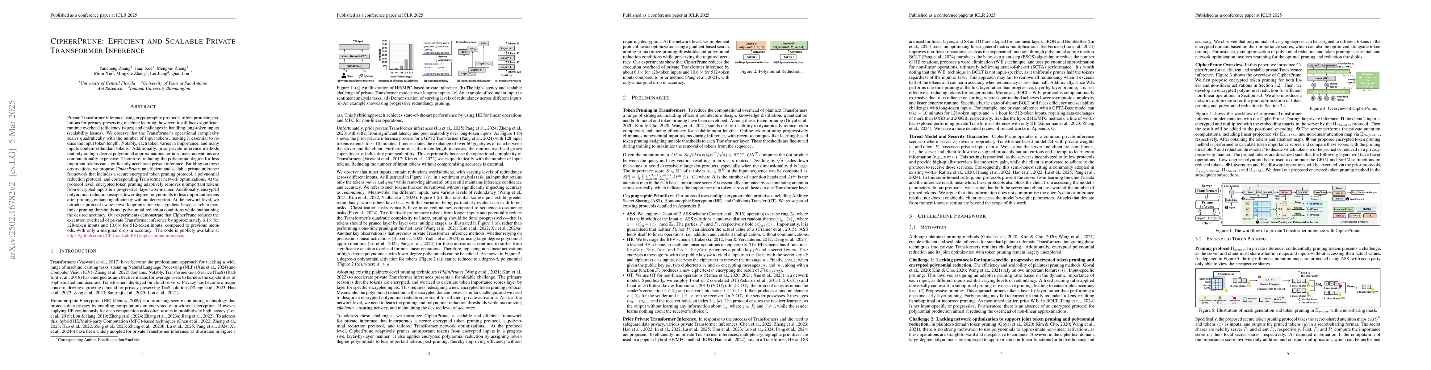 Thumbnail for CipherPrune: Efficient and Scalable Private Transformer Inference