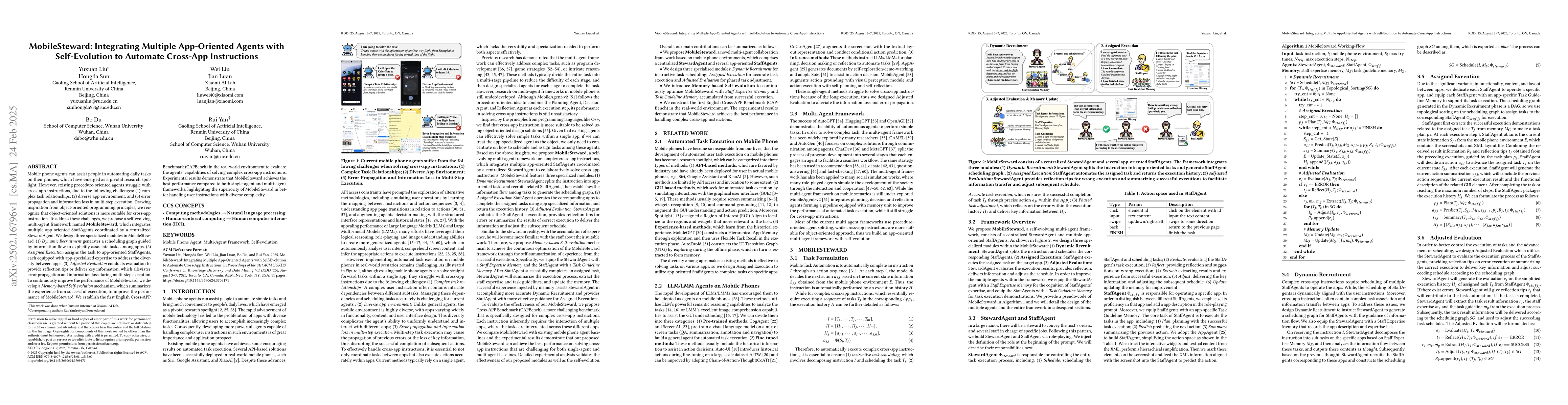 Thumbnail for MobileSteward: Integrating Multiple App-Oriented Agents with
  Self-Evolution to Automate Cross-App Instructions