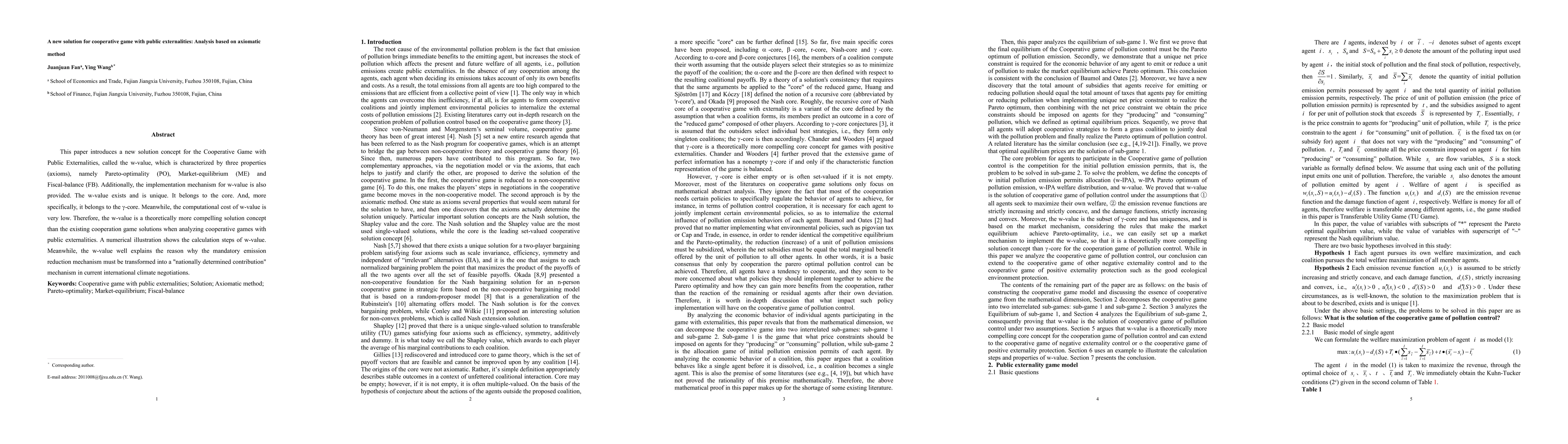 Thumbnail for A new solution for cooperative game with public externalities: Analysis
  based on axiomatic method